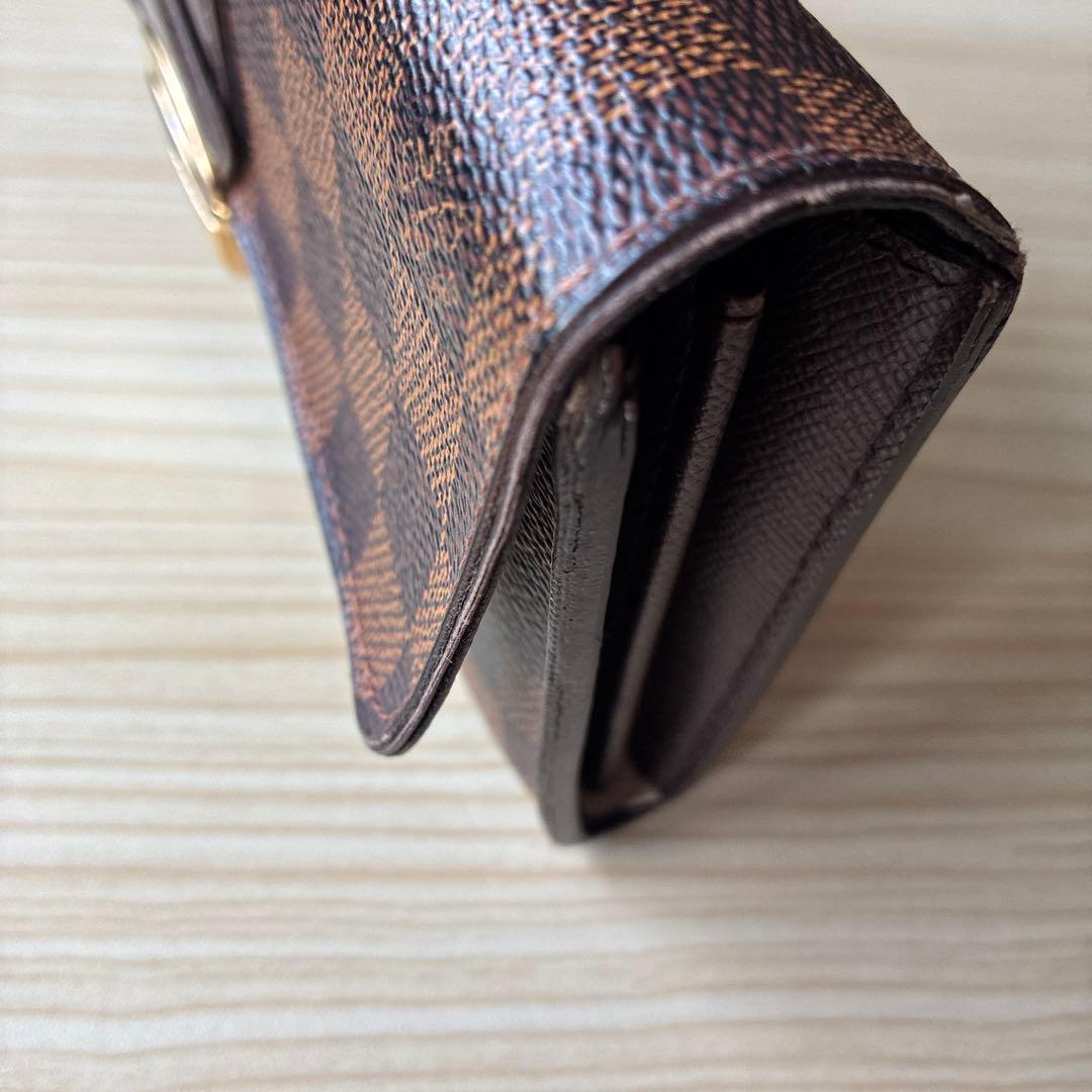 LOUIS VUITTON ルイヴィトン　ダミエ柄レザー長財布