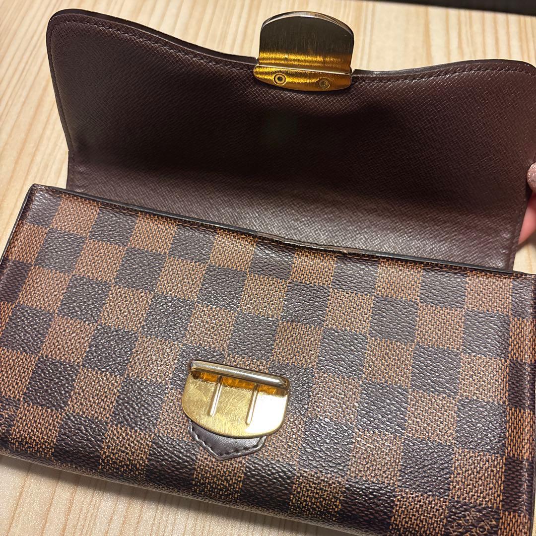 LOUIS VUITTON ルイヴィトン　ダミエ柄レザー長財布