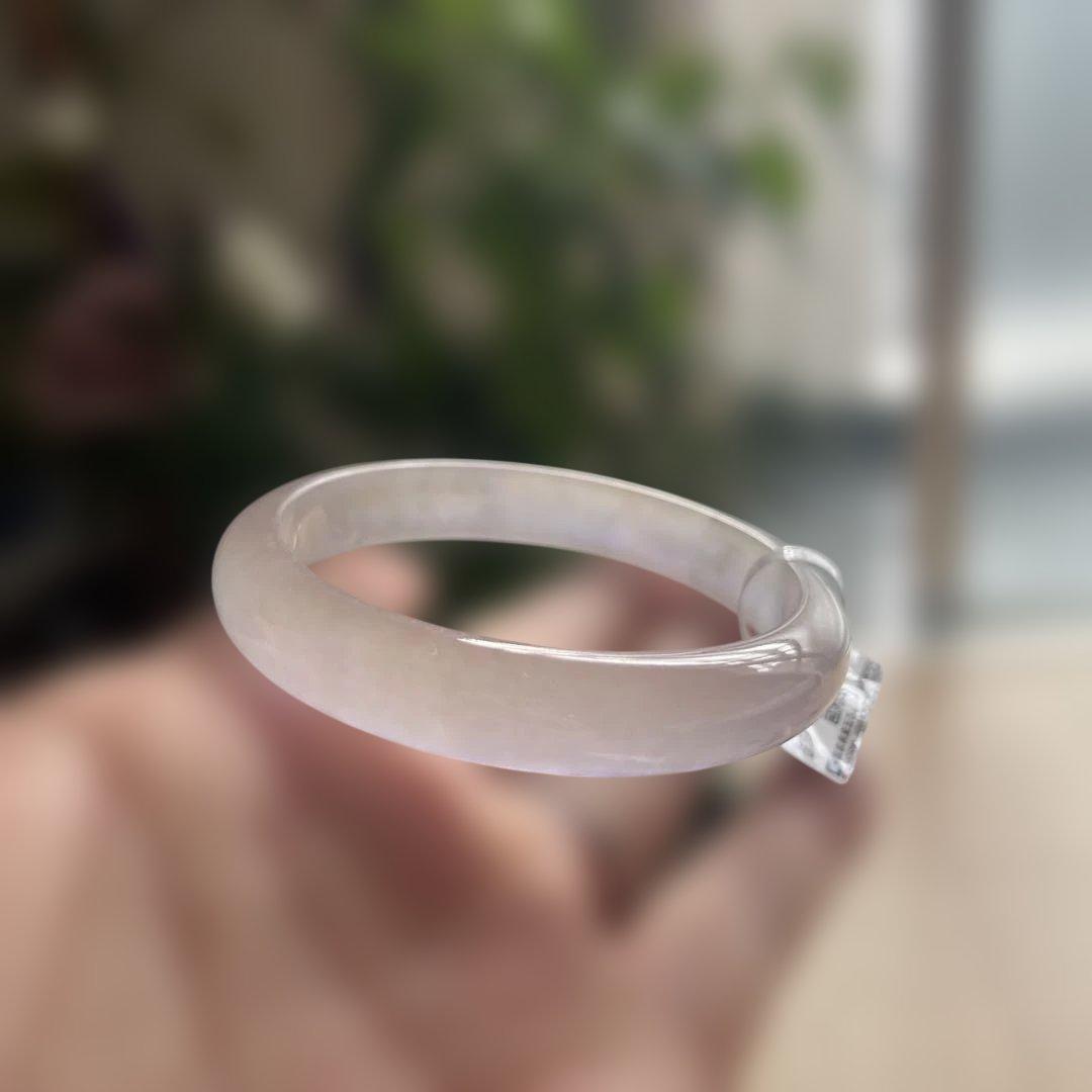 翡翠 透明 バングル フリーサイズ