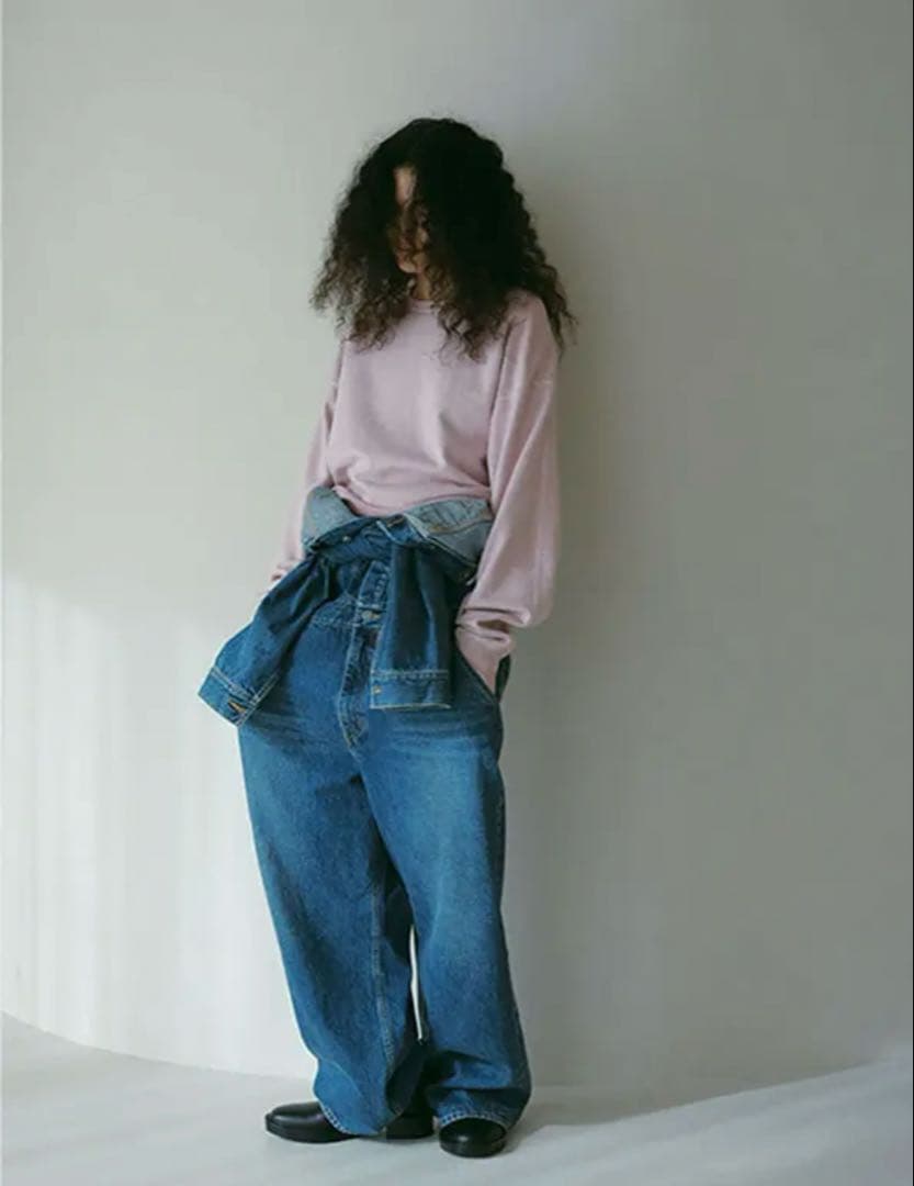 ETRE TOKYO カットオフネックデニムオールインワン - BLUE