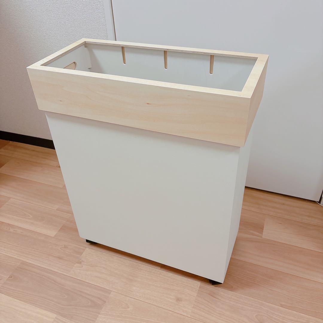 ハンガー　ダストボックス　Hanger 分別　ゴミ箱 dinos 木製　白　60