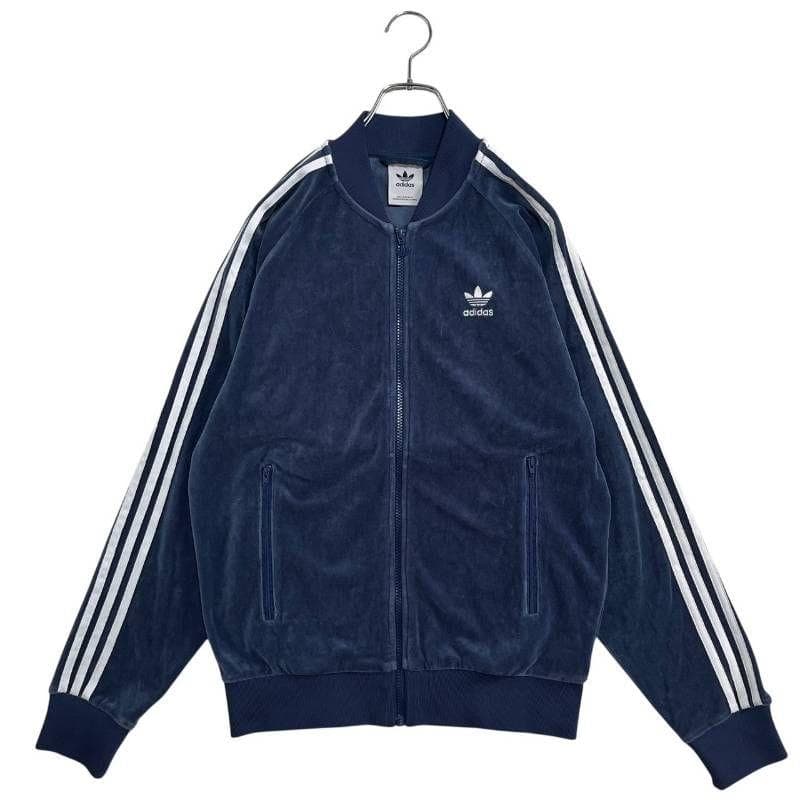 ★3634-1 adidas トラックトップ ベロア ATPモデル ネイビー L