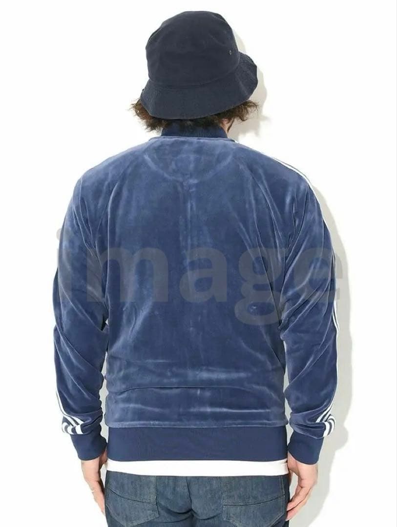 ★3634-1 adidas トラックトップ ベロア ATPモデル ネイビー L