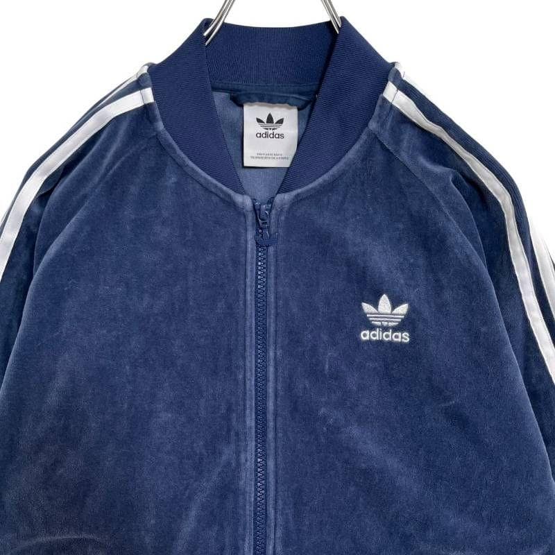 ★3634-1 adidas トラックトップ ベロア ATPモデル ネイビー L