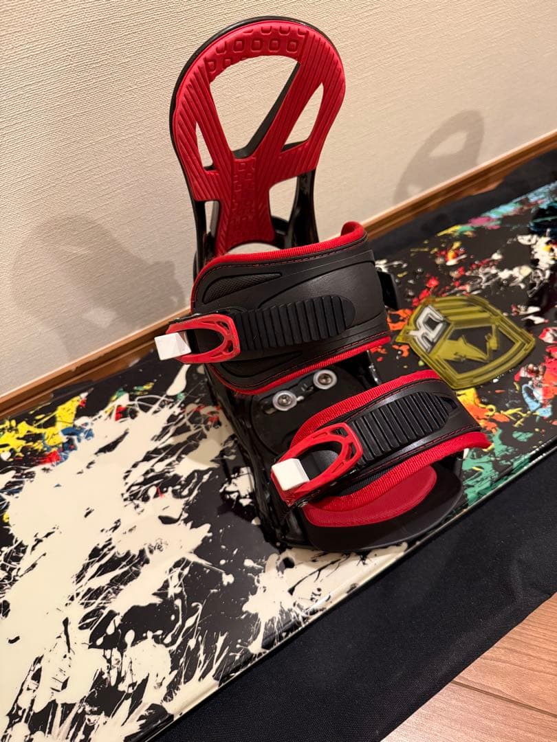 早い者勝ち美品 150cm スノーボード ビンディング セット ケース付 初心者