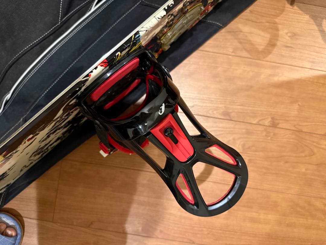 早い者勝ち美品 150cm スノーボード ビンディング セット ケース付 初心者