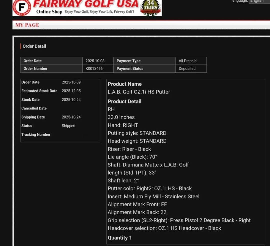 希少特注品 純正 L.A.B. Oz.1i HS Diamanaシャフトoz1i