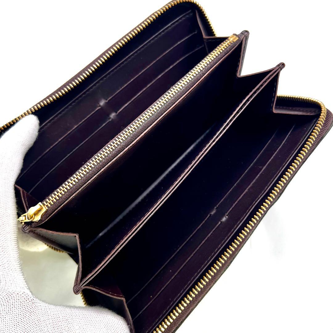 ルイヴィトン ヴェルニ アマラント ジッピーウォレット モノグラム M93522