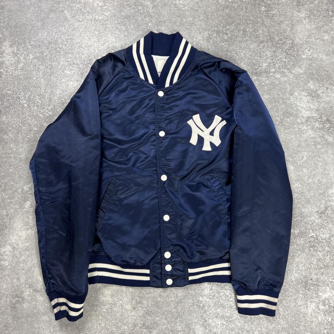 80s PYRAMID ヤンキース ビンテージ MLB ナイロン スタジャン
