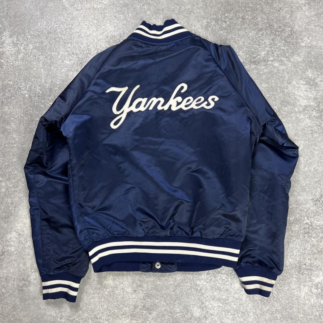 80s PYRAMID ヤンキース ビンテージ MLB ナイロン スタジャン