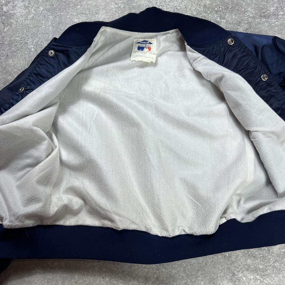 80s PYRAMID ヤンキース ビンテージ MLB ナイロン スタジャン