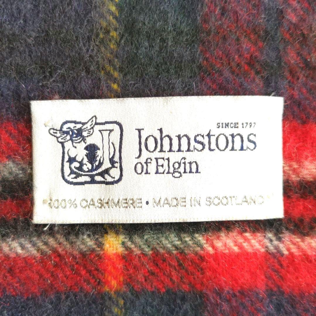 Johnstons of Elgin カシミヤ100％ マフラー チェック