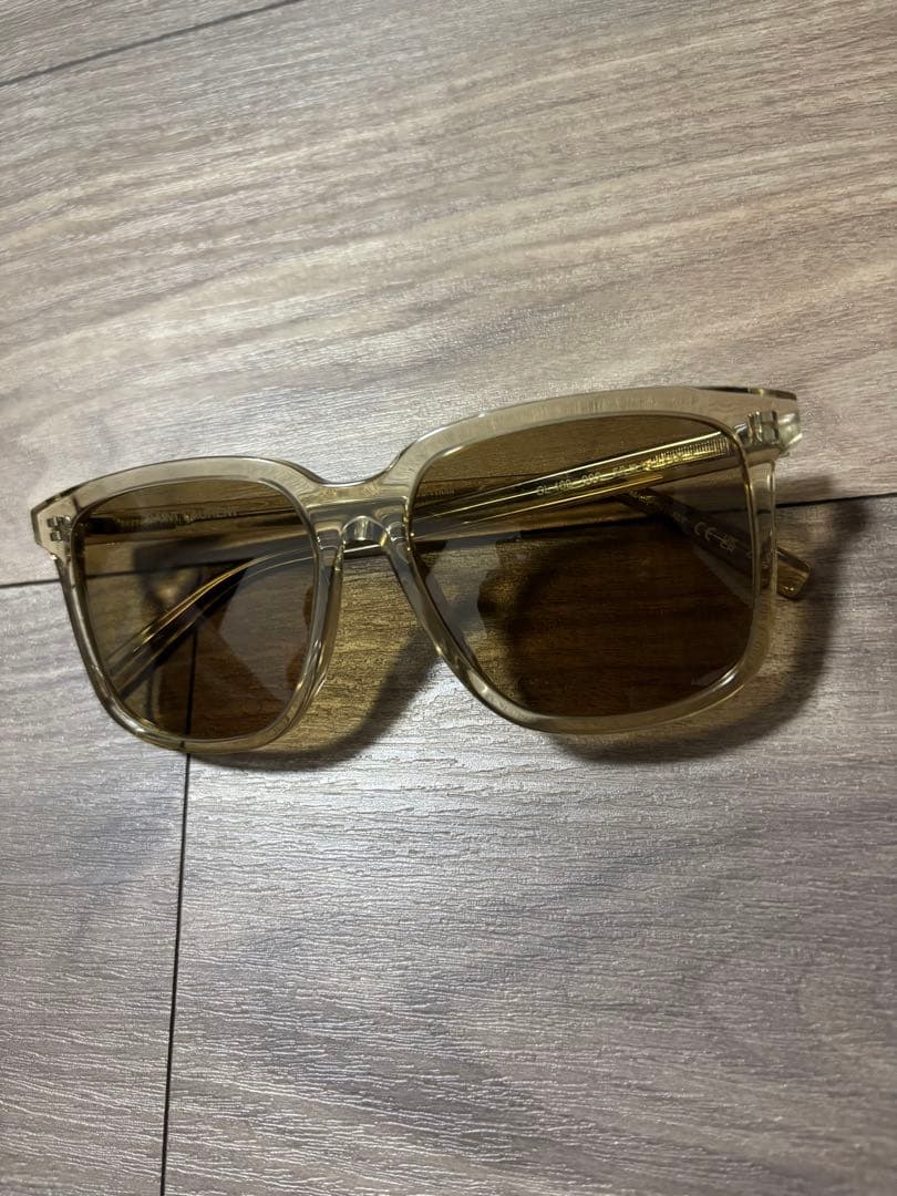 SAINT LAURENT サンローラン　クリアフレーム スクエアサングラス