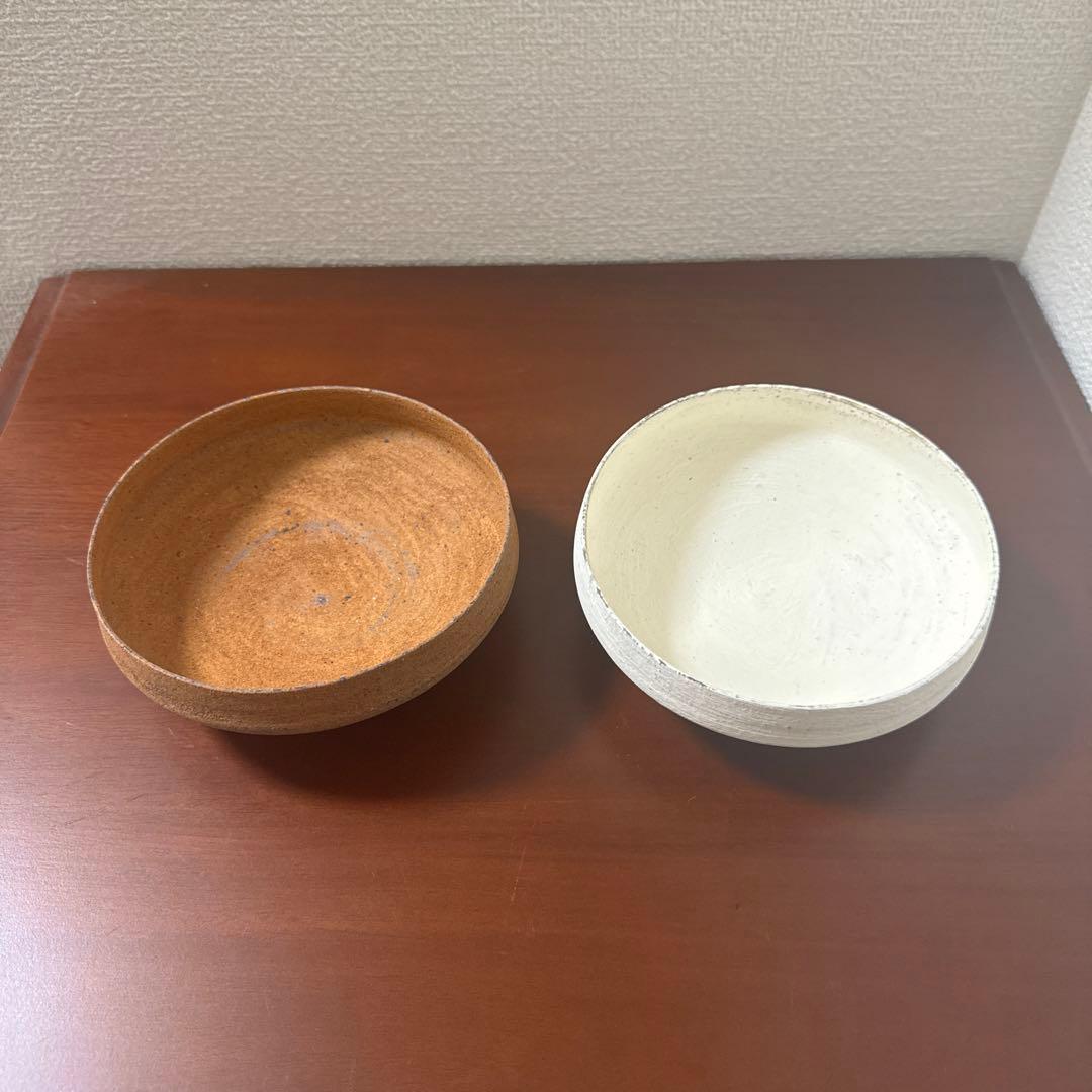 二階堂明弘（akihiro nikaido）焼き締めどら鉢　２個セット