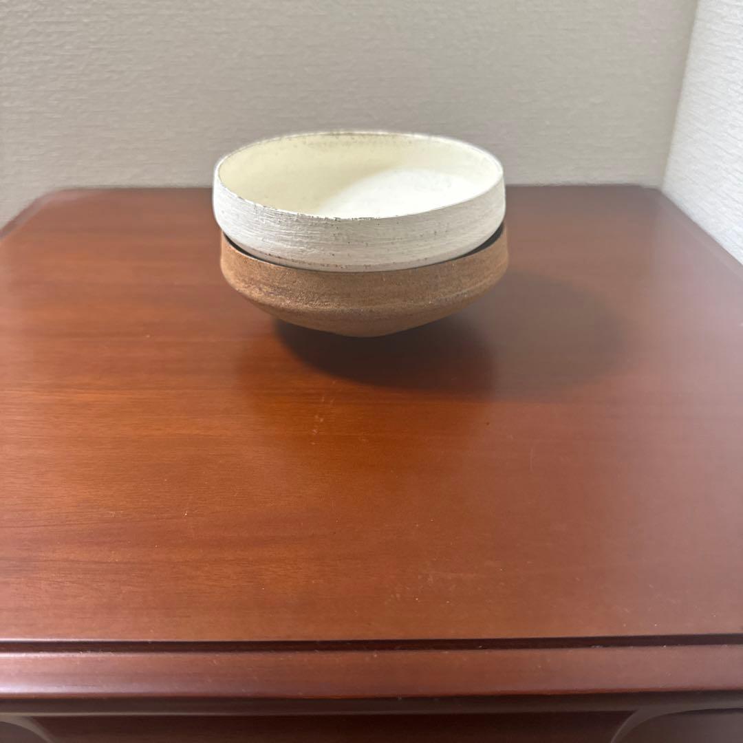 二階堂明弘（akihiro nikaido）焼き締めどら鉢　２個セット