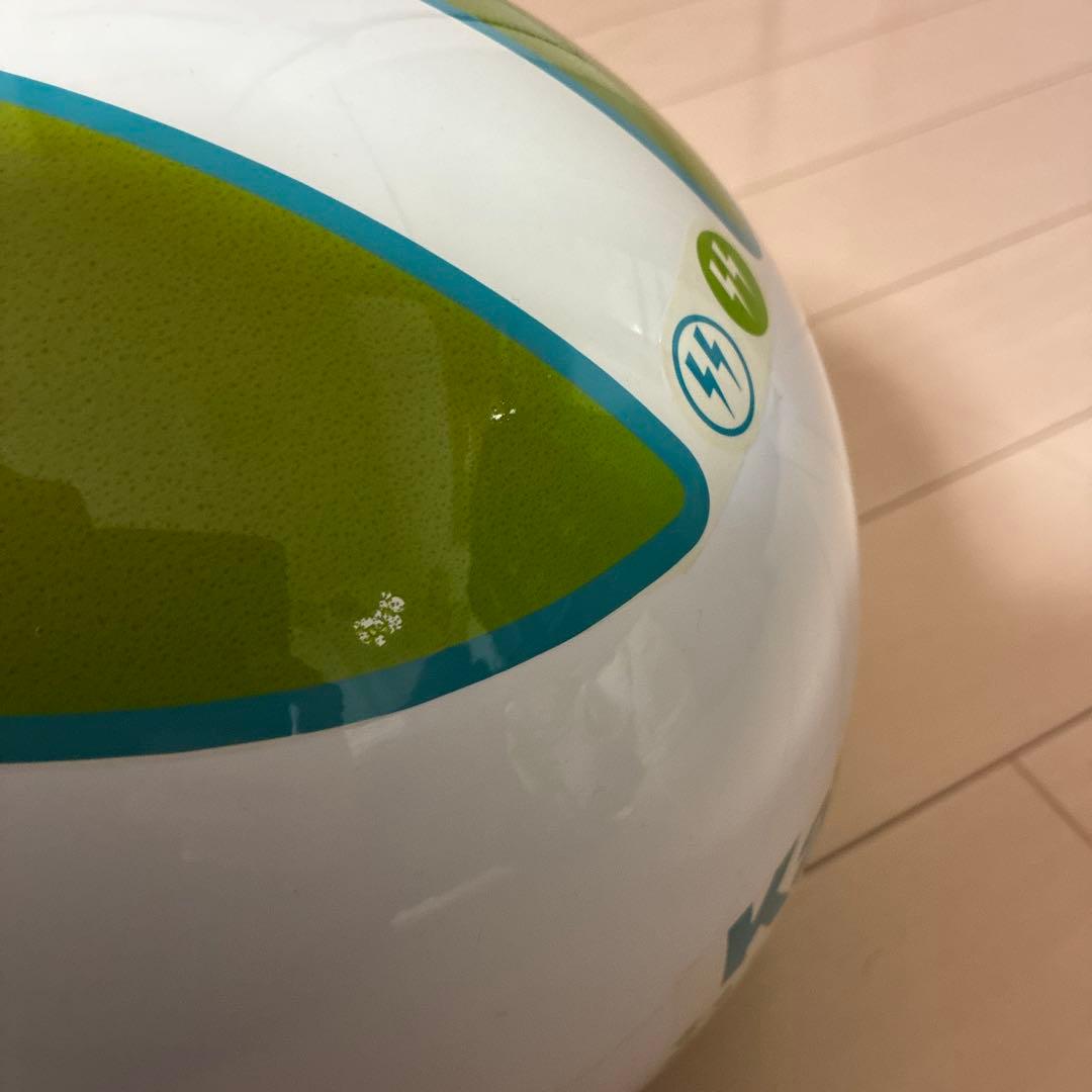 あ*ー様 族ヘルKaminari フルフェイスヘルメット ホワイト グリーン