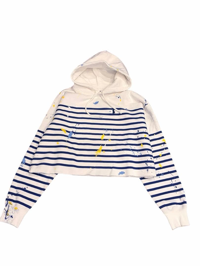 【新品】ポロラルフローレン大人気ペイントショートパーカー 裏起毛