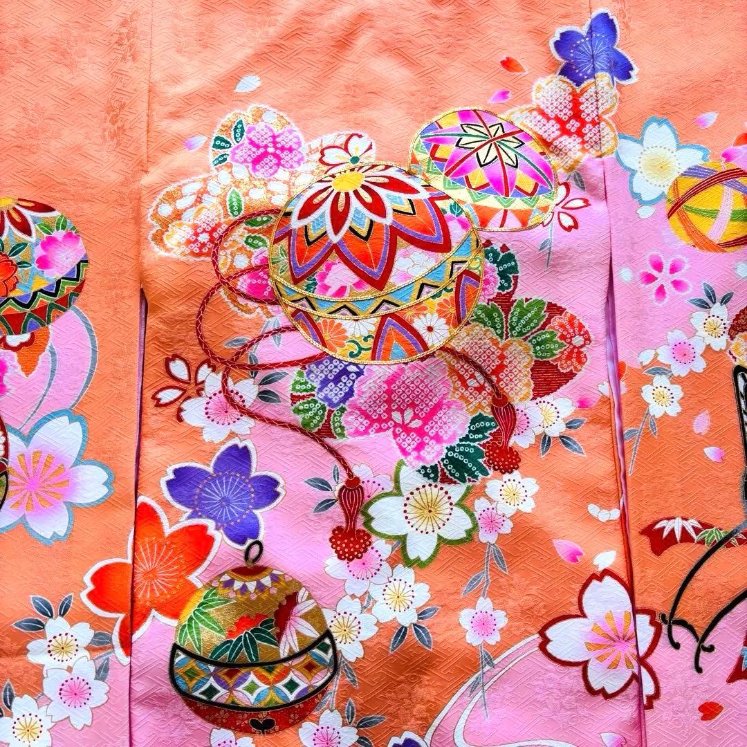 【新品】 日本伝統色 杏色❗️日本製 お宮参り産着 女の子 京友禅 刺繍入 襦袢付