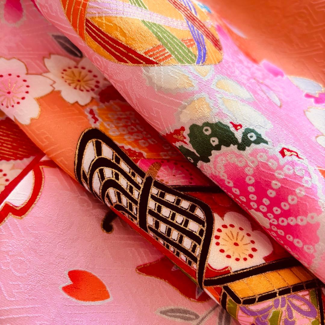 【新品】 日本伝統色 杏色❗️日本製 お宮参り産着 女の子 京友禅 刺繍入 襦袢付