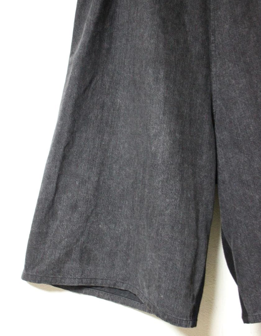 Y's（ワイズ）ブラックデニム×ウール 切替 サルエルパンツ 2 ヨウジヤマモト