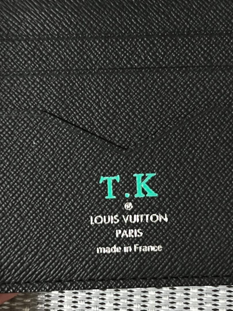 【美品】ルイヴィトン マネークリップ タイガ M62978 黒 ミニ財布