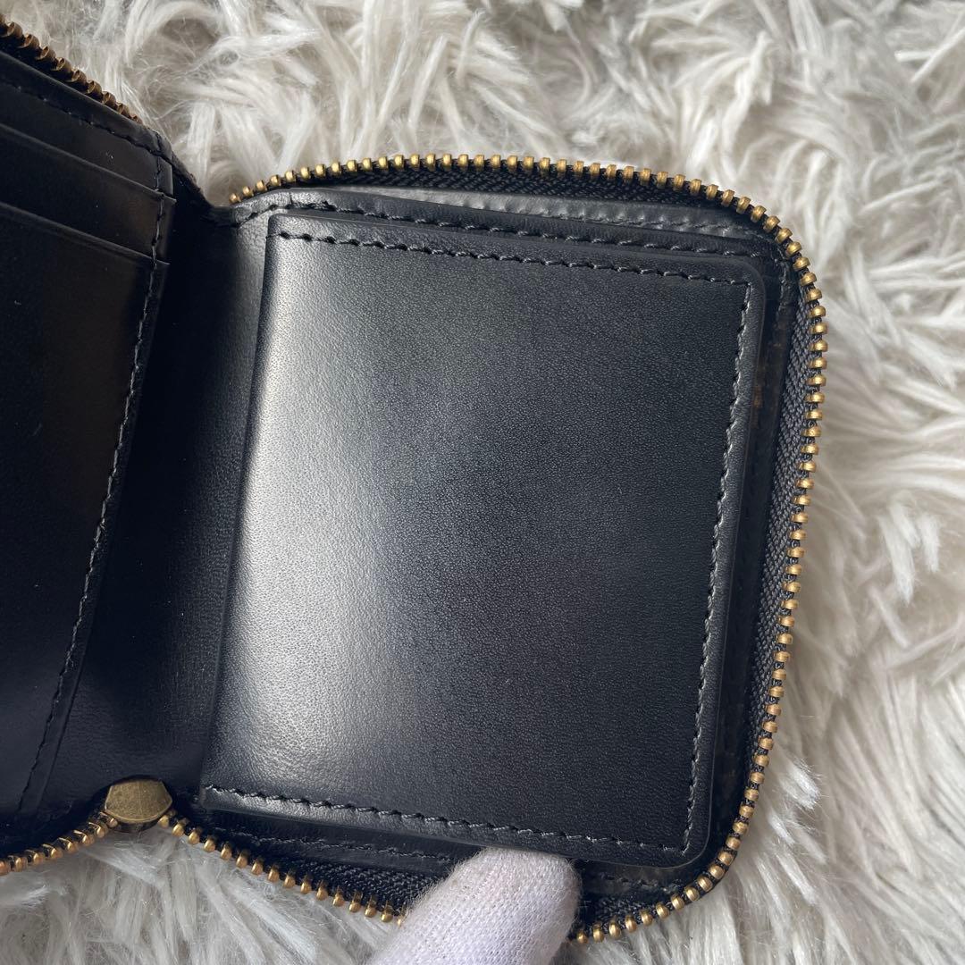 【未使用レベル】スロウ ラウンド 二つ折り財布 ブラック