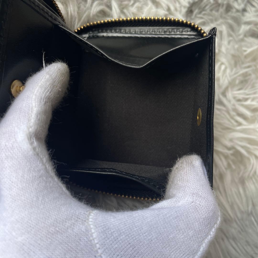 【未使用レベル】スロウ ラウンド 二つ折り財布 ブラック