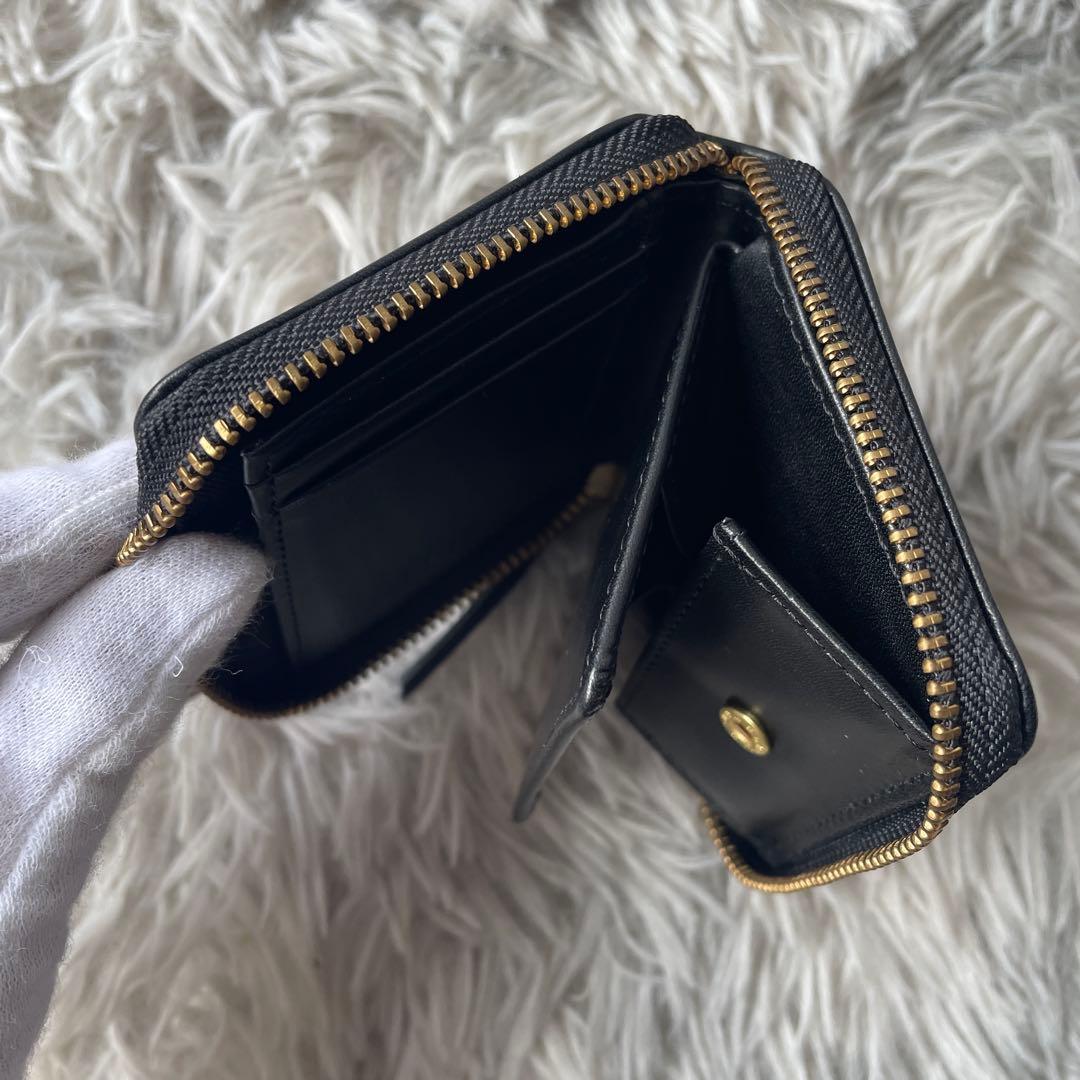 【未使用レベル】スロウ ラウンド 二つ折り財布 ブラック