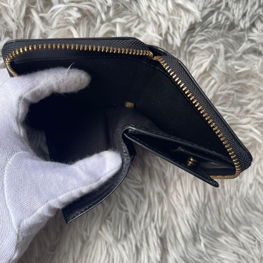 【未使用レベル】スロウ ラウンド 二つ折り財布 ブラック