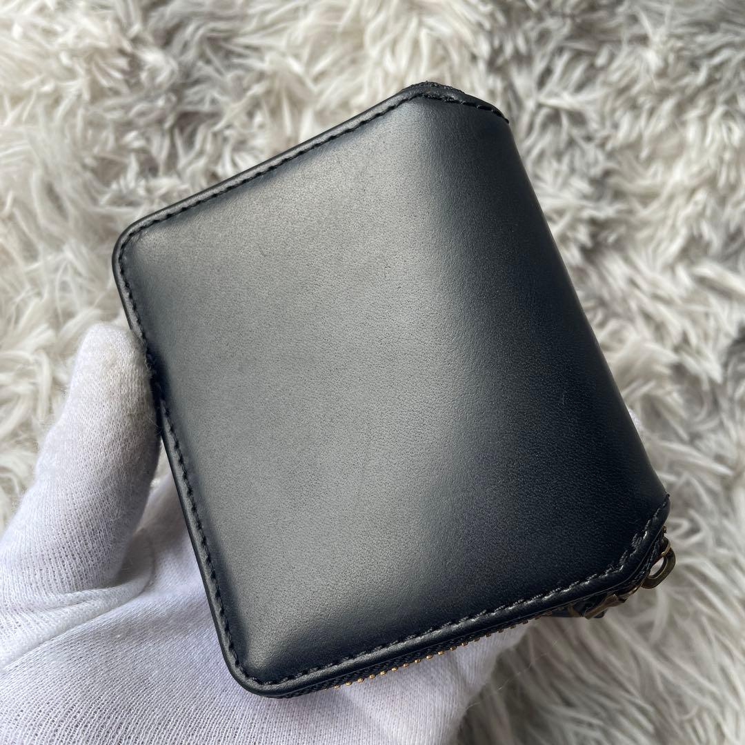 【未使用レベル】スロウ ラウンド 二つ折り財布 ブラック