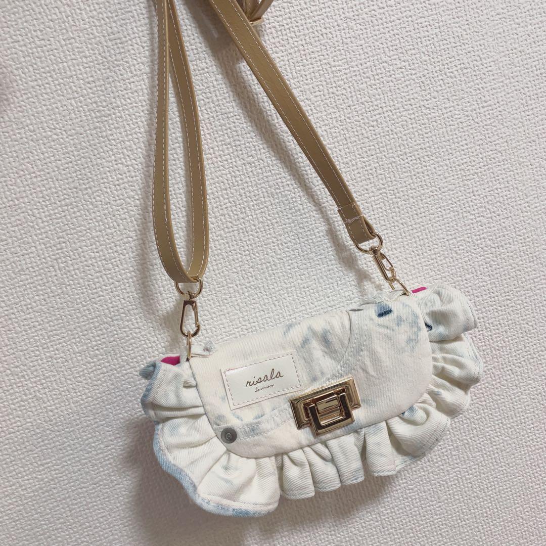 デニム リメイク フリル ウォレット ショルダー