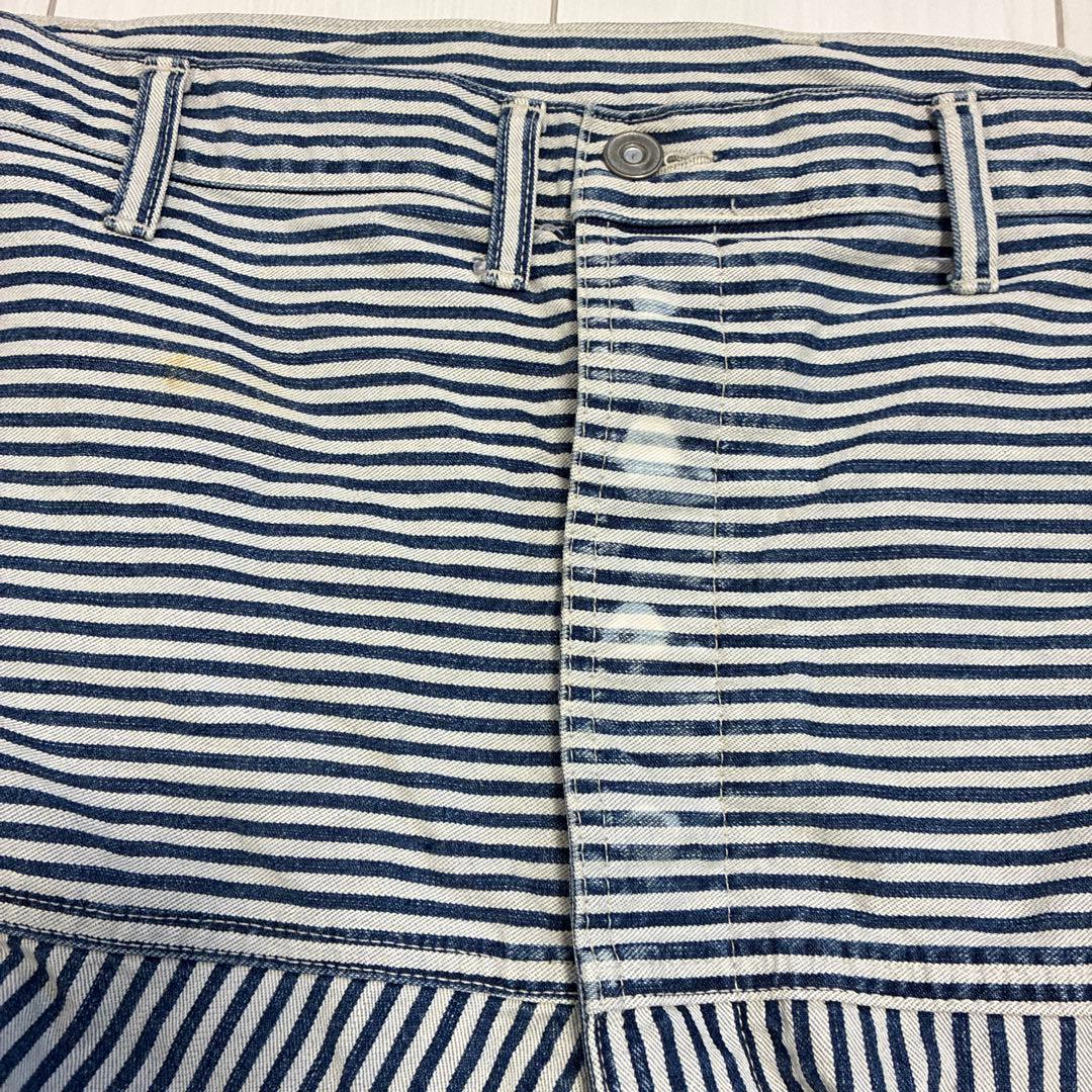 ブランド古着！日本製 JOHN BULL ヒッコリーストライプ 変型ワークパンツ