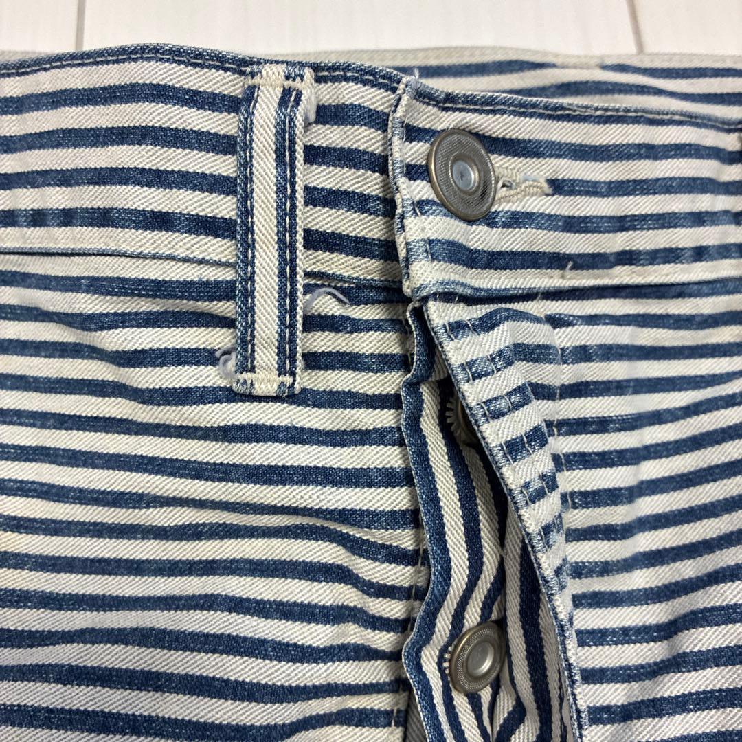 ブランド古着！日本製 JOHN BULL ヒッコリーストライプ 変型ワークパンツ