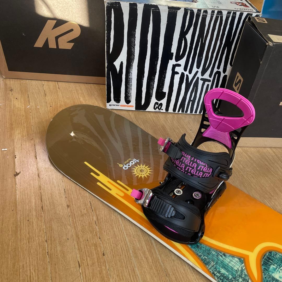 BURTON×STELLA　バートン　バインディング付　スノーボードセット