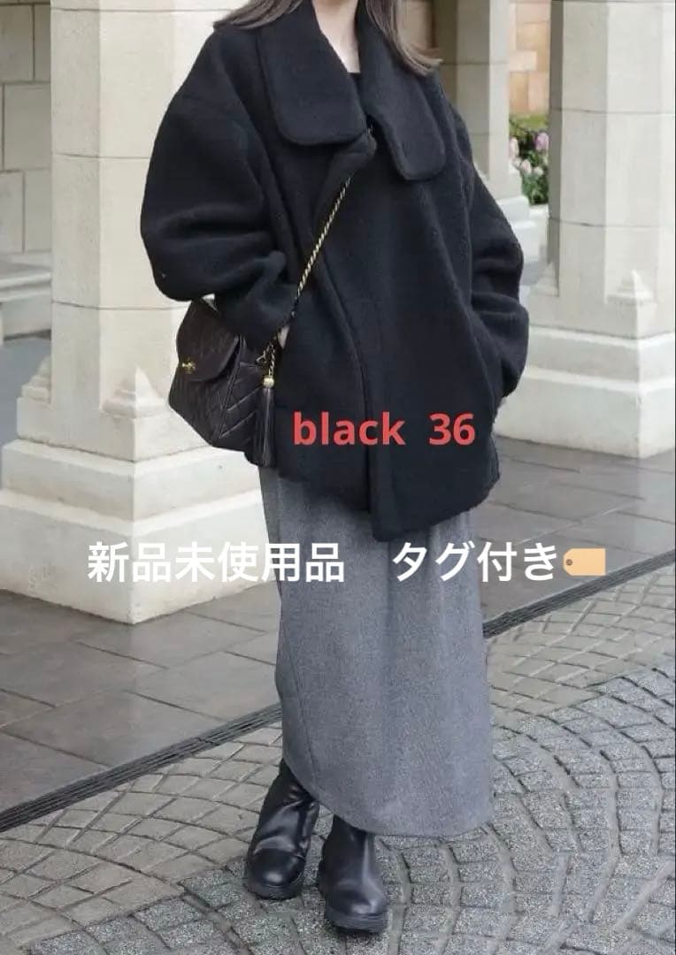 TODAYFUL StandcollarBoucleJacket ブラック36