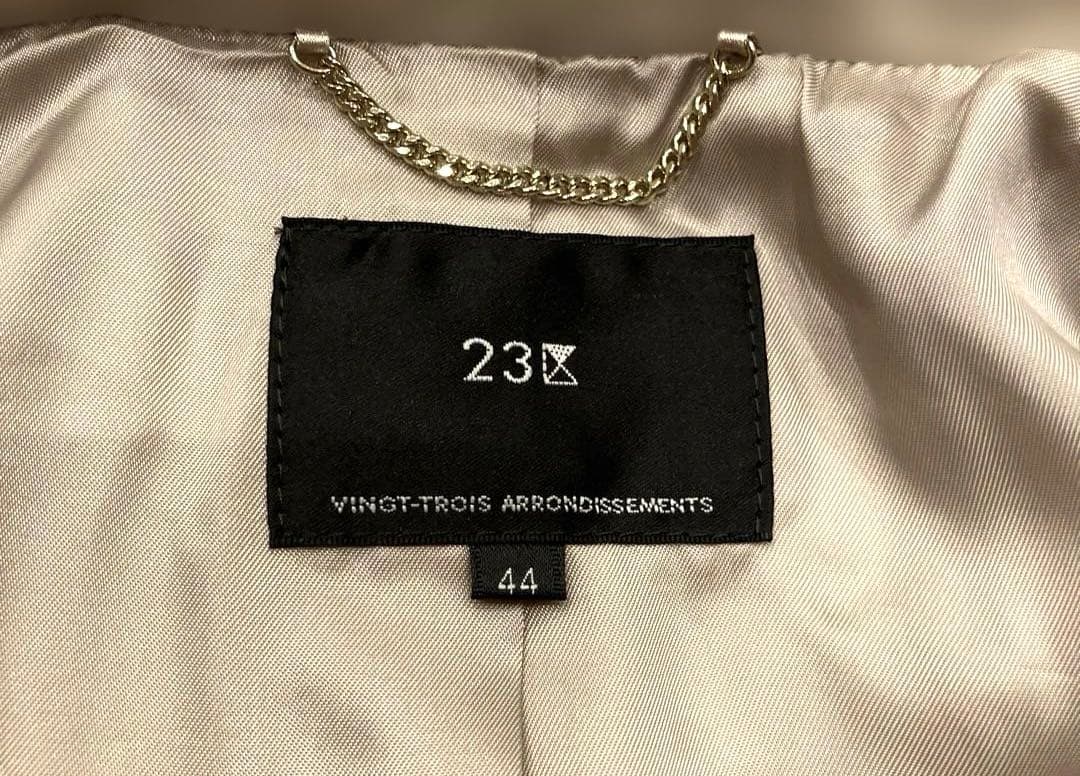 23区 ビーバーフーデットコート ウール アンゴラ 大きいサイズ 44（2XL）