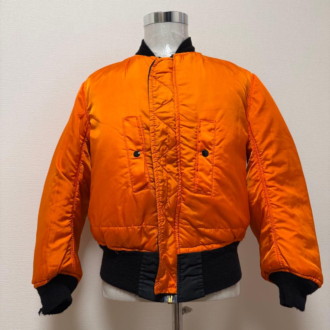 80s〜90s アルファ MA-1 USA製 リバーシブル IDEAL 短丈 M