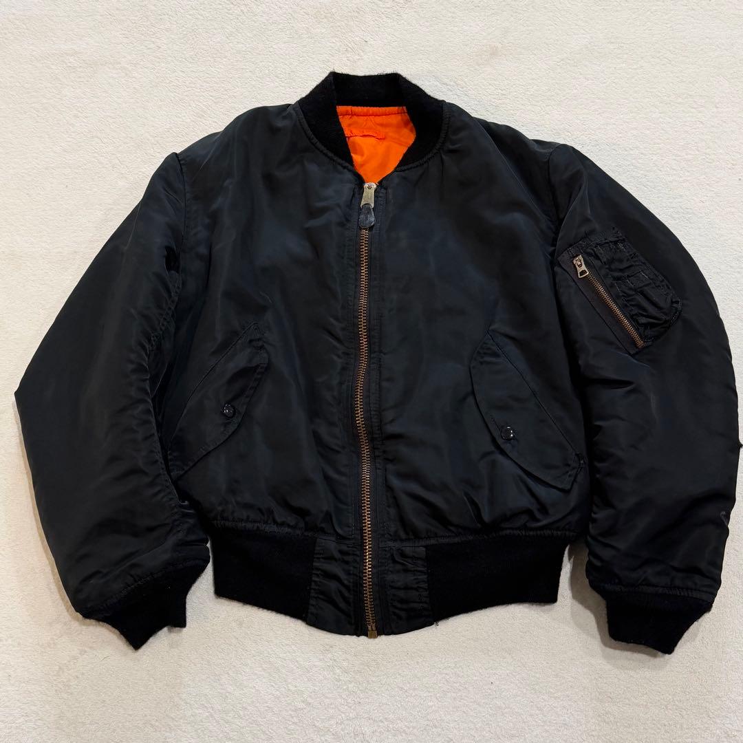 80s〜90s アルファ MA-1 USA製 リバーシブル IDEAL 短丈 M