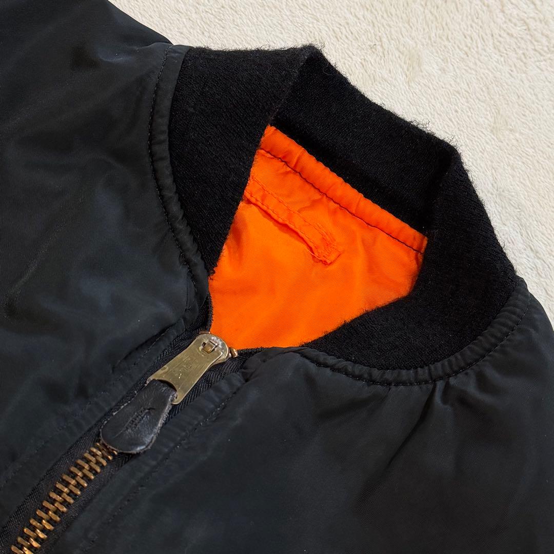 80s〜90s アルファ MA-1 USA製 リバーシブル IDEAL 短丈 M