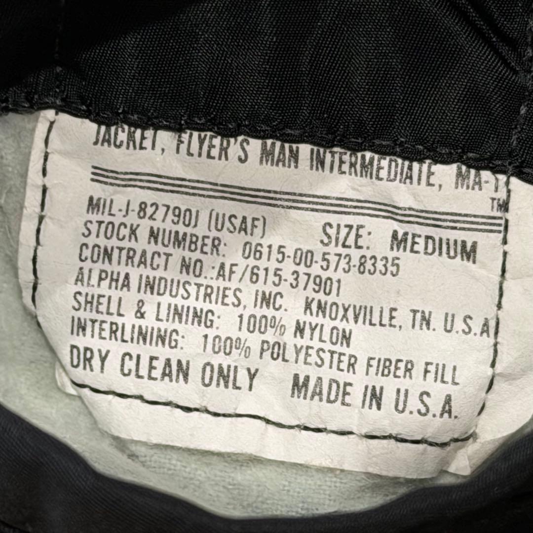 80s〜90s アルファ MA-1 USA製 リバーシブル IDEAL 短丈 M