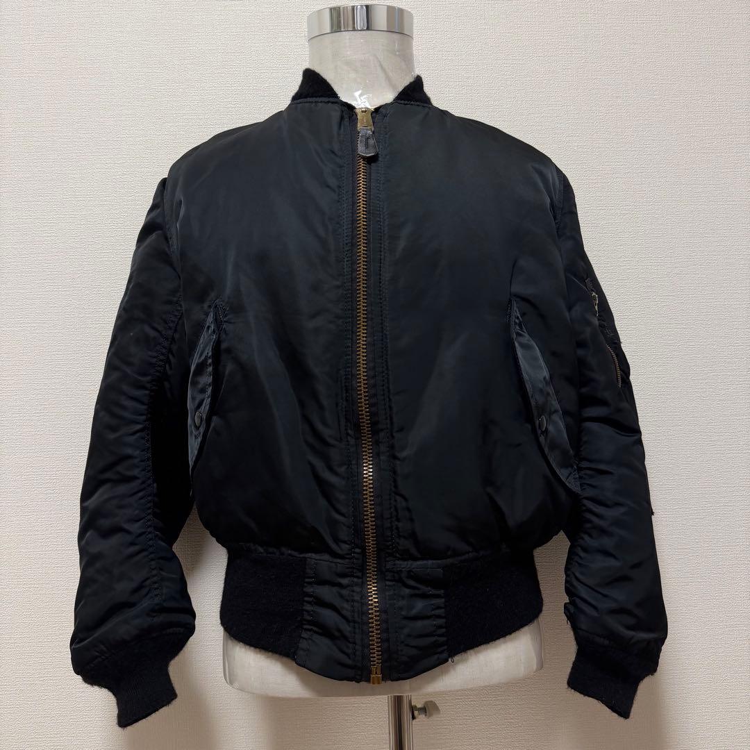 80s〜90s アルファ MA-1 USA製 リバーシブル IDEAL 短丈 M