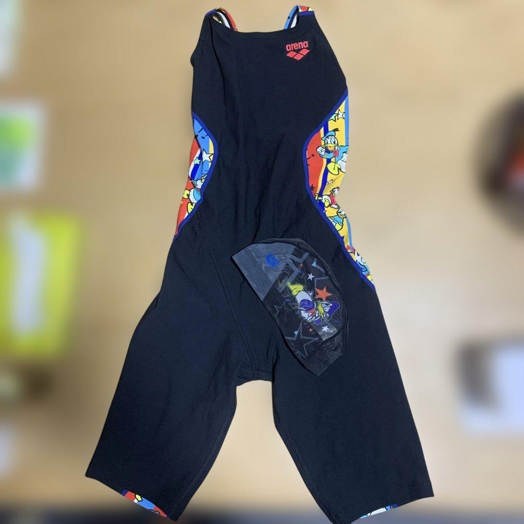 競泳練習用水着 arena ドナルド2025年/秋冬新作 水泳帽付き