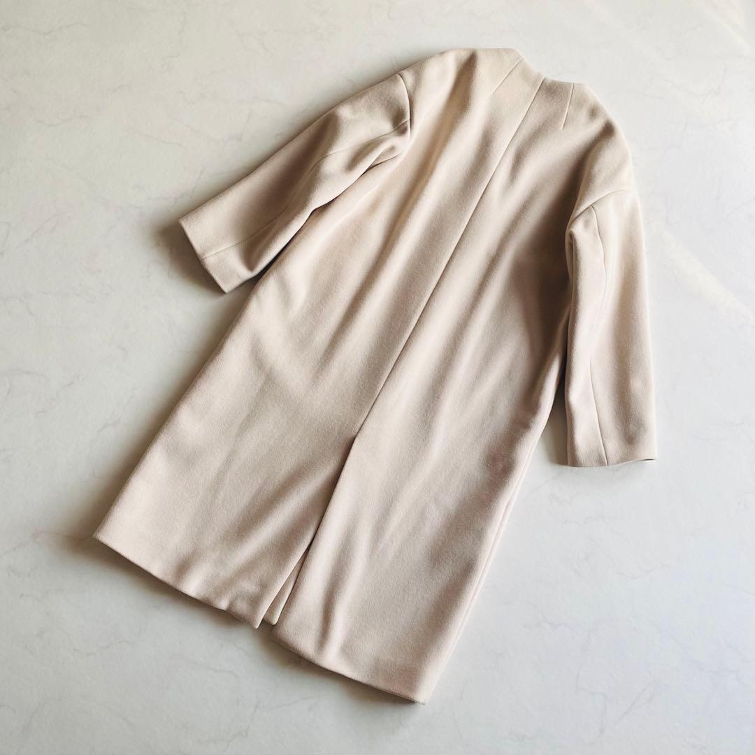 IENA MANTECO ノーカラーコート ロングコート38 日本製