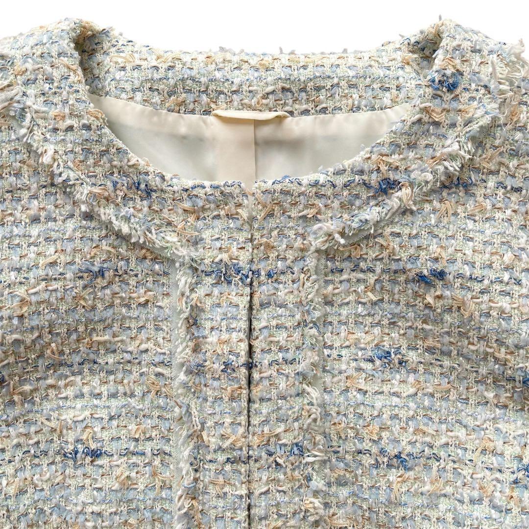 アナイ ジャケット ツイード ノーカラー jules tournier