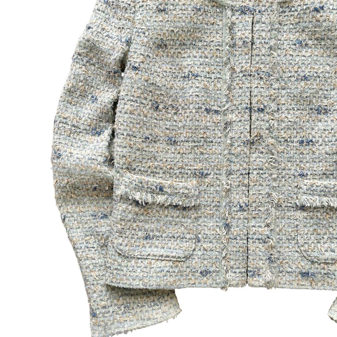 アナイ ジャケット ツイード ノーカラー jules tournier