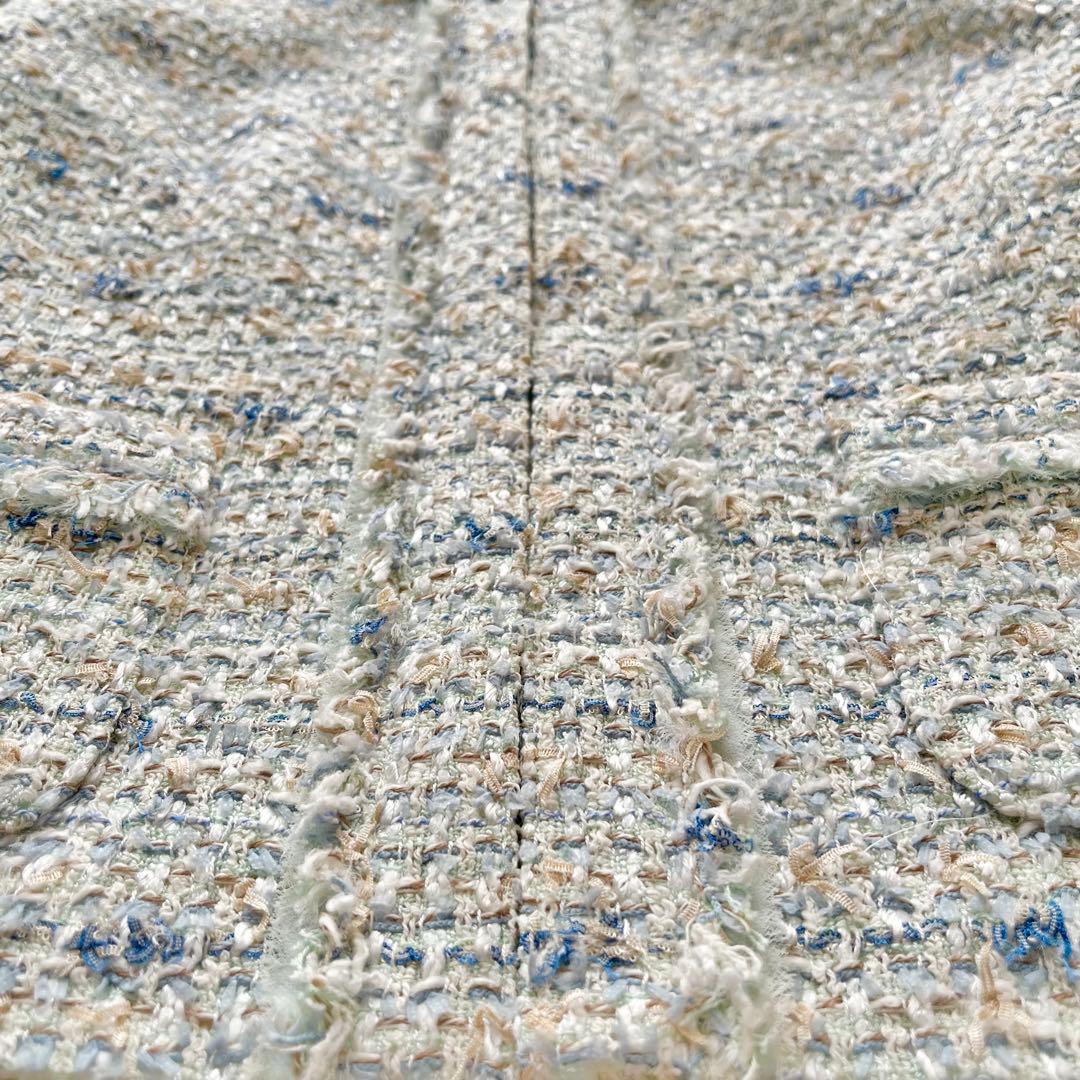 アナイ ジャケット ツイード ノーカラー jules tournier