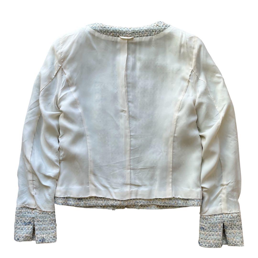 アナイ ジャケット ツイード ノーカラー jules tournier