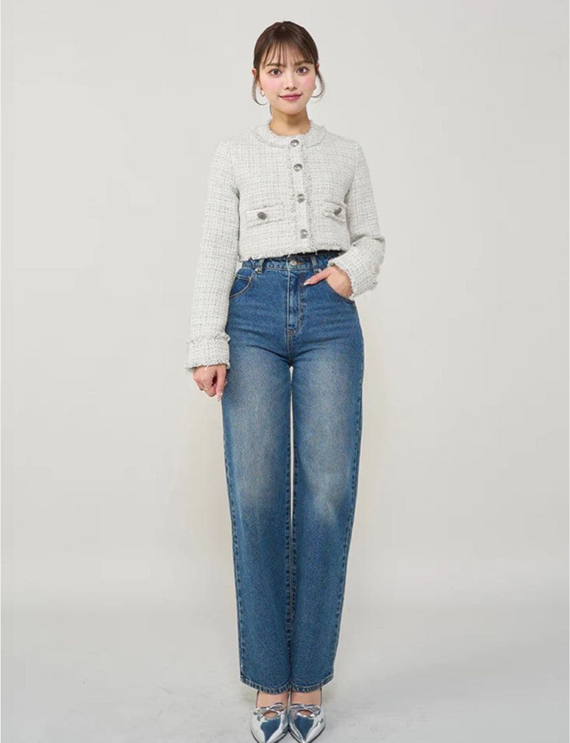 darich ツイードジャケット 白 新品未開封 コンパクトフリンジ