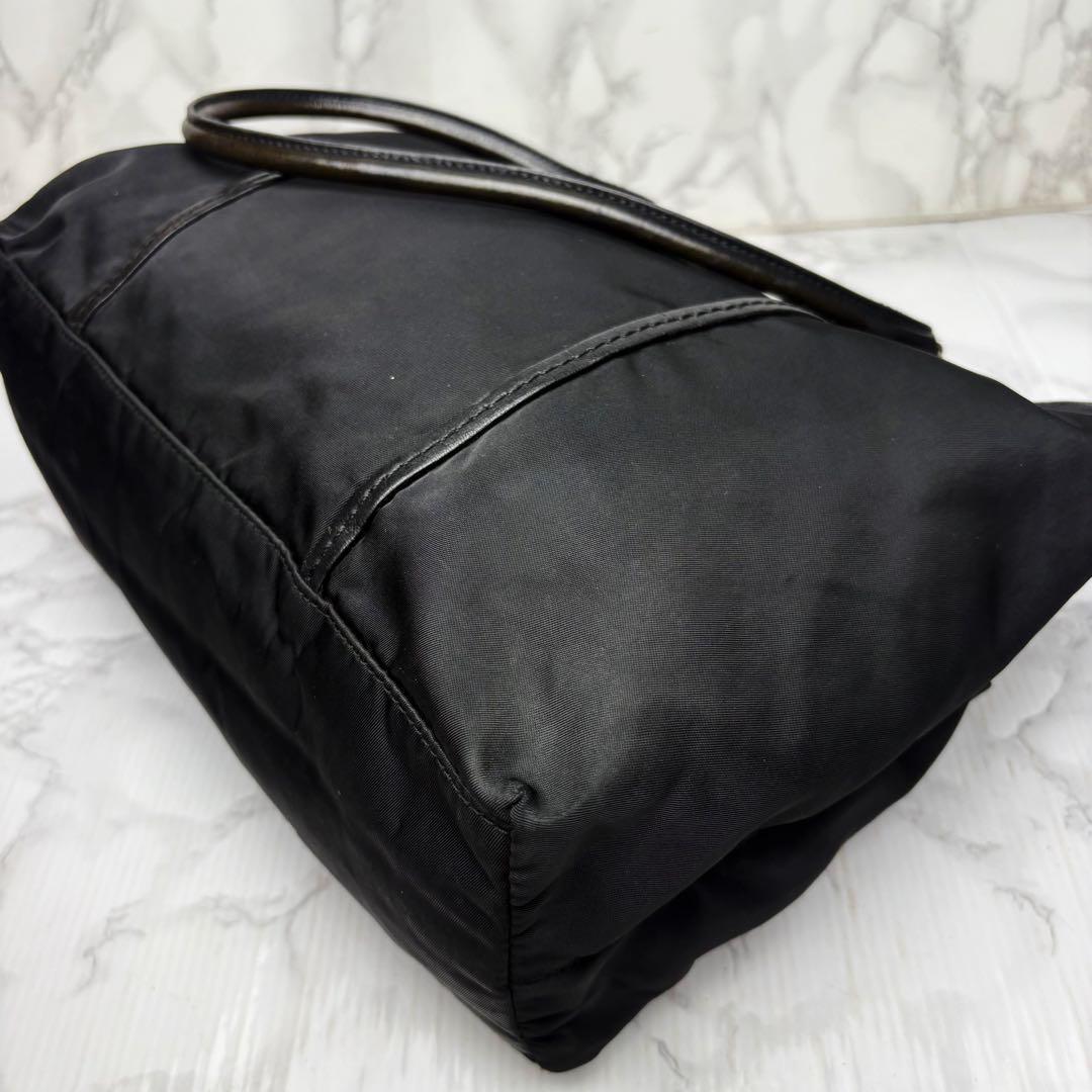041 美品 PRADA ハンドバッグ トートバッグ 三室構造 黒 lt6