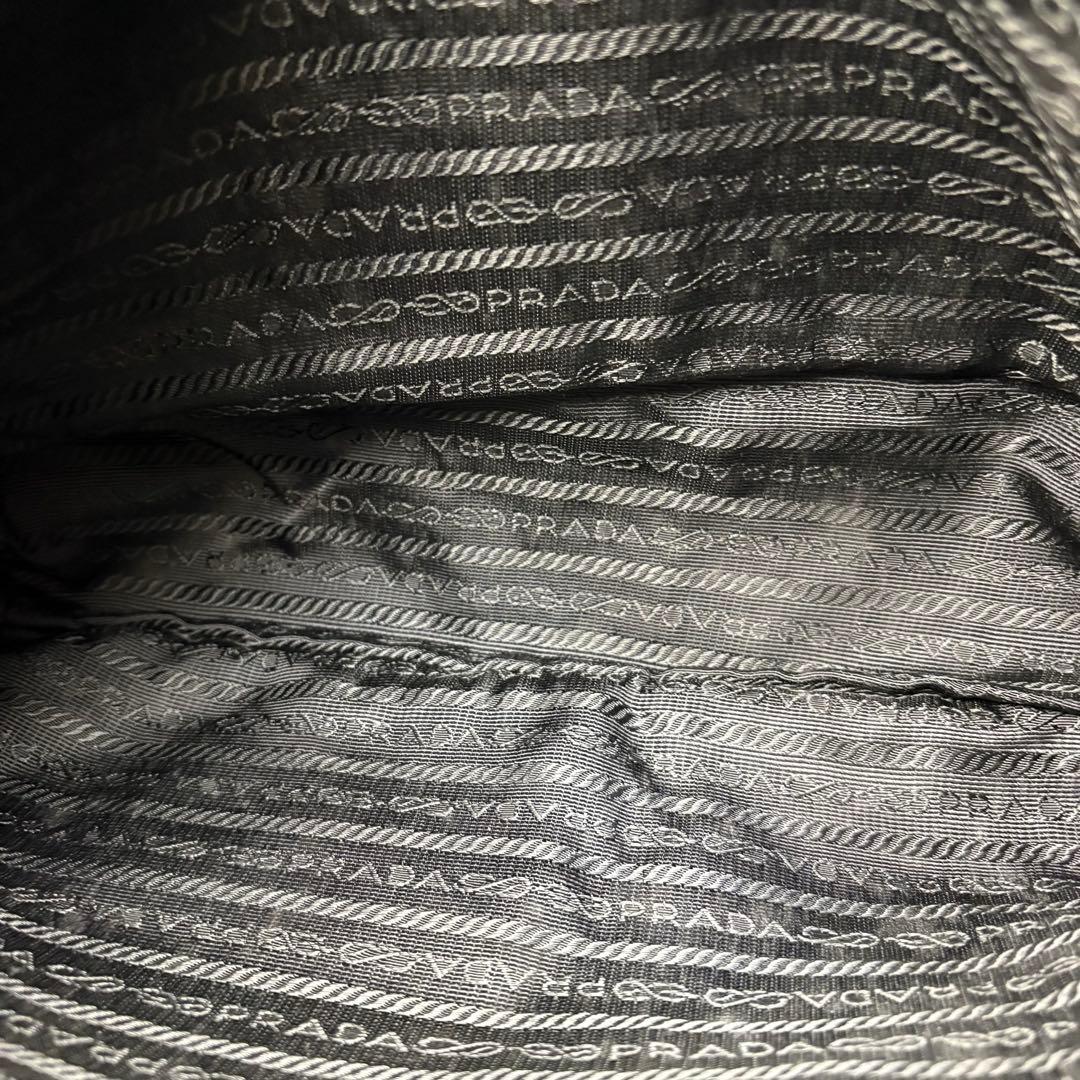 041 美品 PRADA ハンドバッグ トートバッグ 三室構造 黒 lt6